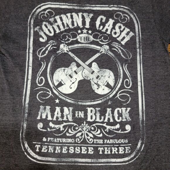 Zion Rootswear SS Black Unisex Tee "Johnny Cash Man In Black" - Size Large - Picture 2 of 4